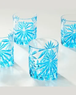 Set aus vier Tumbler-Gläsern Blau