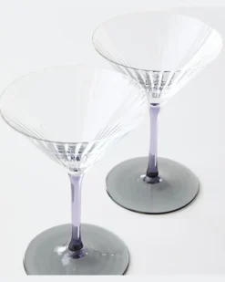 Set aus zwei Martinigläsern Transparent