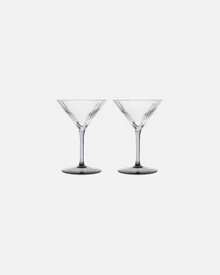 Set aus zwei Martinigläsern Transparent