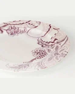 Set aus zwei Platztellern Bloom aus Porzellan Rosa