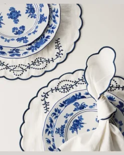 Set aus zwei Tischsets Weiß
