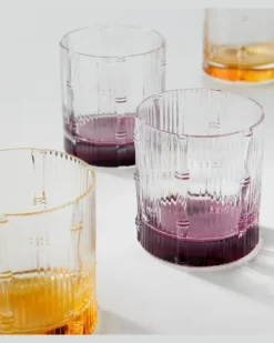 Set Bamboo aus zwei Tumbler-Gläsern Transparent