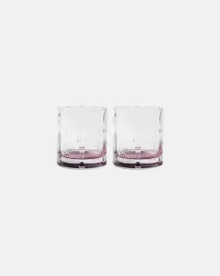 Set Bamboo aus zwei Tumbler-Gläsern Transparent