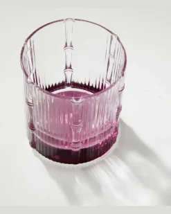 Set Bamboo aus zwei Tumbler-Gläsern Transparent