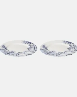 Set Bloom aus zwei Platztellern Blau