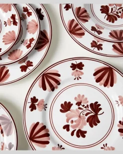 Set Blossom aus zwei Speisetellern Braun