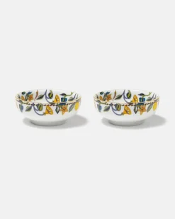 Set Borboni White aus zwei Snackschalen Weiß