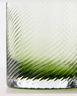 Set Borealis aus Flasche und zwei Tumbler-Gläsern GrüN