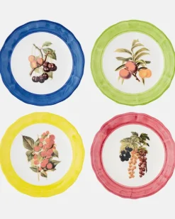 Set Botanica aus vier Tellern Multicolor