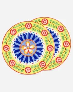 Set 2 Bread Plates In Fine Porcelain - Brotteller Mehrfarbig