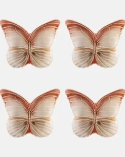 Set Cloudy Butterflies aus vier Brottellern by Claudia Schiffer