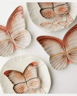 Set Cloudy Butterflies aus vier Brottellern by Claudia Schiffer
