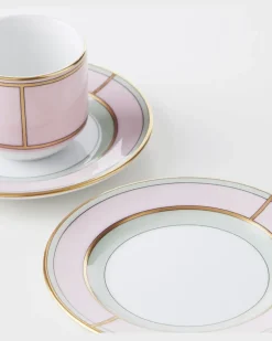 Set Diva aus zwei Espressotassen und Untertassen Rosa