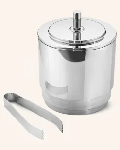 Set: Eiseimer Manhattan Mit Zange silber