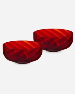 Set 2 Hand-blown Murano Glass Ice Cream Bowls - Tischdekorationen Und Servierschalen Mehrfarbig