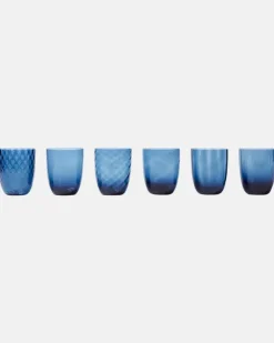 Set Idra aus sechs Gläsern Blau