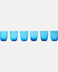 Set Idra aus sechs Gläsern Blau