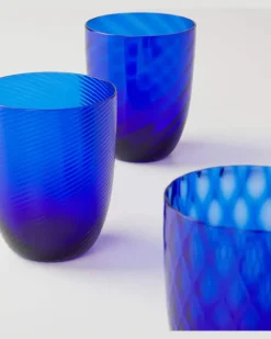 Set Idra aus sechs Gläsern Blau