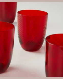 Set Idra aus sechs Gläsern Rot