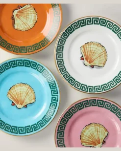 Set Il Viaggio di Nettuno aus vier Brottellern by Luke Edward Hall Multicolor