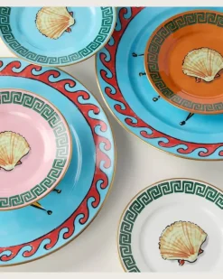Set Il Viaggio di Nettuno aus vier Brottellern by Luke Edward Hall Multicolor