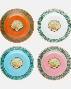 Set Il Viaggio di Nettuno aus vier Brottellern by Luke Edward Hall Multicolor