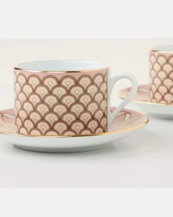 Set Impero aus zwei Teetassen und Untertassen Multicolor