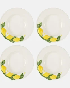 Set Lemon aus vier Suppentellern Multicolor