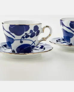 Set Mama Wildbird Blu aus zwei Teetassen Blau