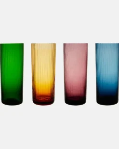 Set Misty Rainbow Mix aus vier Tumbler-Gläsern Multicolor