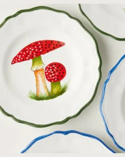 Set Mushroom aus vier Beilagentellern Multicolor