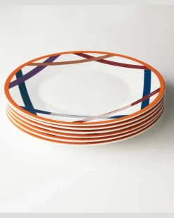 Set Nastri aus sechs Speisetellern Multicolor