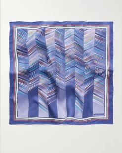 Set of Two Printed Silk-Voile Pocket Squares Multi
