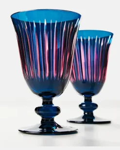 Set Prism aus vier Weingläsern Blau