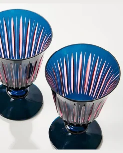 Set Prism aus vier Weingläsern Blau