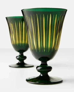 Set Prism aus vier Weingläsern GrüN