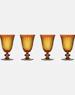 Set Prism aus vier Weingläsern Orange