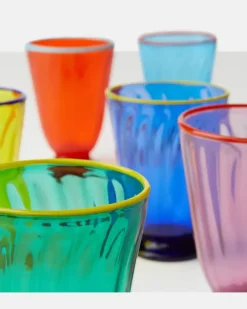 Set Rainbow aus acht Gläsern Multicolor