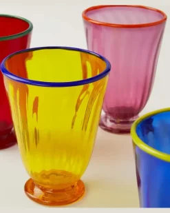Set Rainbow Mix aus vier Gläsern Multicolor