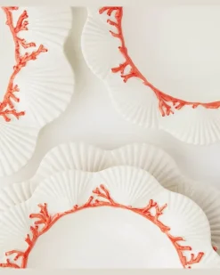 Set Saint Jacques aus zwei Suppentellern Weiß