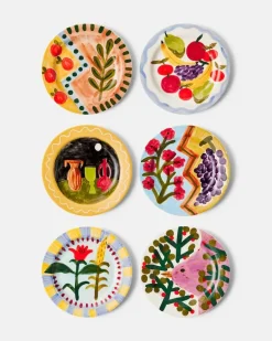 Set Santiago De Borja aus sechs Speisetellern by Shurleey Multicolor