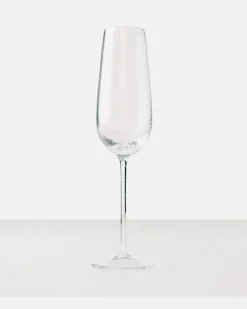 Set Tolomeo aus sechs Champagnerflöten Transparent