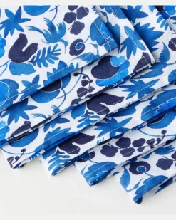 Set Wildbird Blu aus sechs Servietten Blau