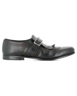 Shanghai Brogue Monk-Schuhe - Schwarz