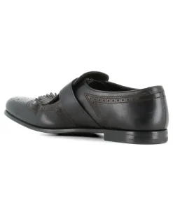 Shanghai Brogue Monk-Schuhe - Schwarz