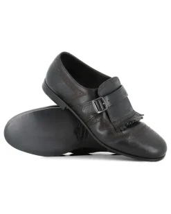Shanghai Brogue Monk-Schuhe - Schwarz