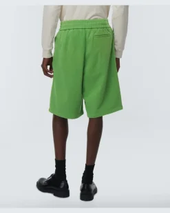 Shorts aus Baumwoll-Jersey GrüN