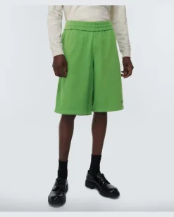 Shorts aus Baumwoll-Jersey GrüN