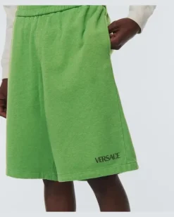 Shorts aus Baumwoll-Jersey GrüN