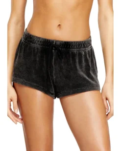 Shorts aus behandeltem Frotteestoff - Out of water - Damen - Grau